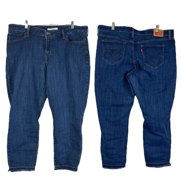 Levi’s Women's Jeans 711 Skinny Ankle Raw Released Hem Mid Rise Plus Size 20W - Picture 9 of 9